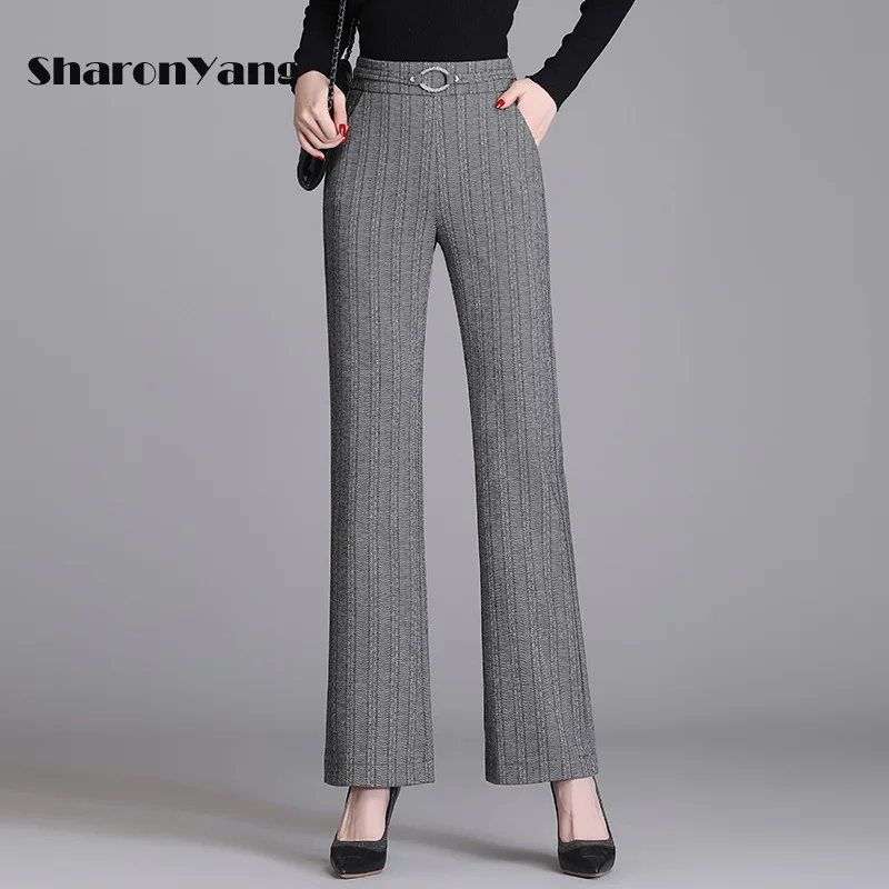 Spring and Autumn Micro Flared Pants Women High Waist Trousers Large Size Loose Pants for Womens Mom Mid Age Bottoms Pants
Spring and Autumn Micro Flared Pants Women High Waist Trousers Large Size Loose Pants for Womens Mom Mid Age Bottoms Pants