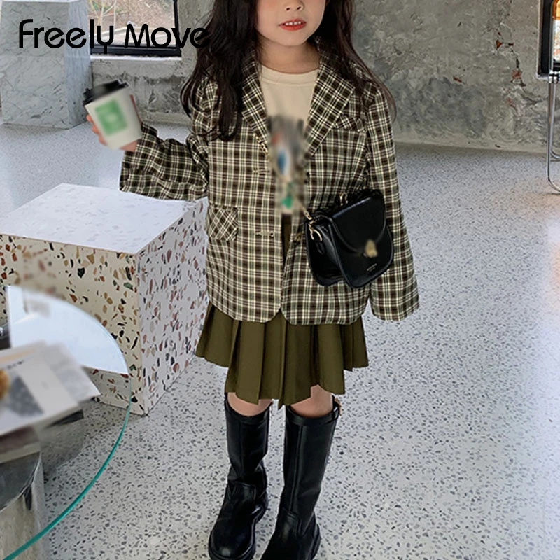 Freely Move Children's Blazer Plaid Suit Jackets For Girls Spring Korean Style Long Sleeve Fashion Kids Outwear Open Cardigan
Freely Move Children's Blazer Plaid Suit Jackets For Girls Spring Korean Style Long Sleeve Fashion Kids Outwear Open Cardigan