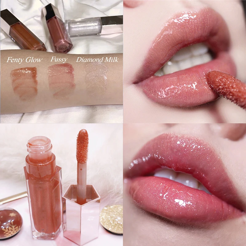 

Makeup Lip Plumper Gloss Moisturizing Fent Glow Gloss Bomb Universal Lip Luminizer Long lasting glitter Lipgloss Liquid Lipstick