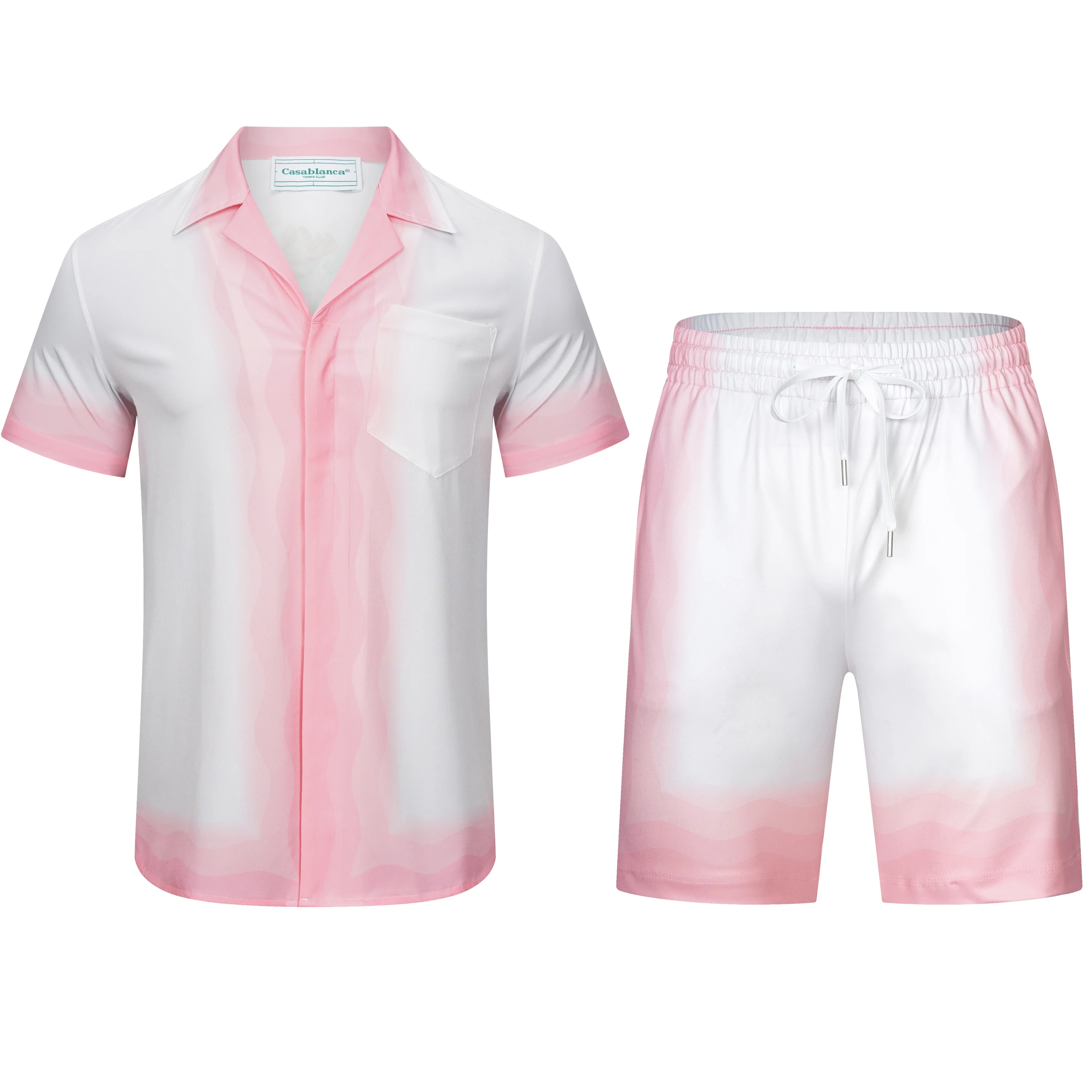 2023 New all-match Casablancas printed logo two-piece short-sleeved shorts casual seaside vacation men's shirt suit
2023 New all-match Casablancas printed logo two-piece short-sleeved shorts casual seaside vacation men's shirt suit