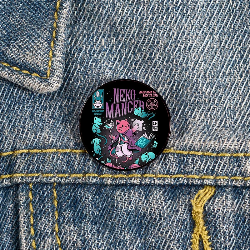 Nekomancer Printed Pin Custom Funny Brooches Shirt Lapel Bag Cute Badge Cartoon Cute Jewelry Gift for Lover Girl Friends
Nekomancer Printed Pin Custom Funny Brooches Shirt Lapel Bag Cute Badge Cartoon Cute Jewelry Gift for Lover Girl Friends