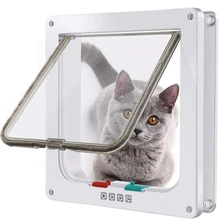 Lockable plastic pet dog cat cat safety flap door pet tunnel dog fence home passage door