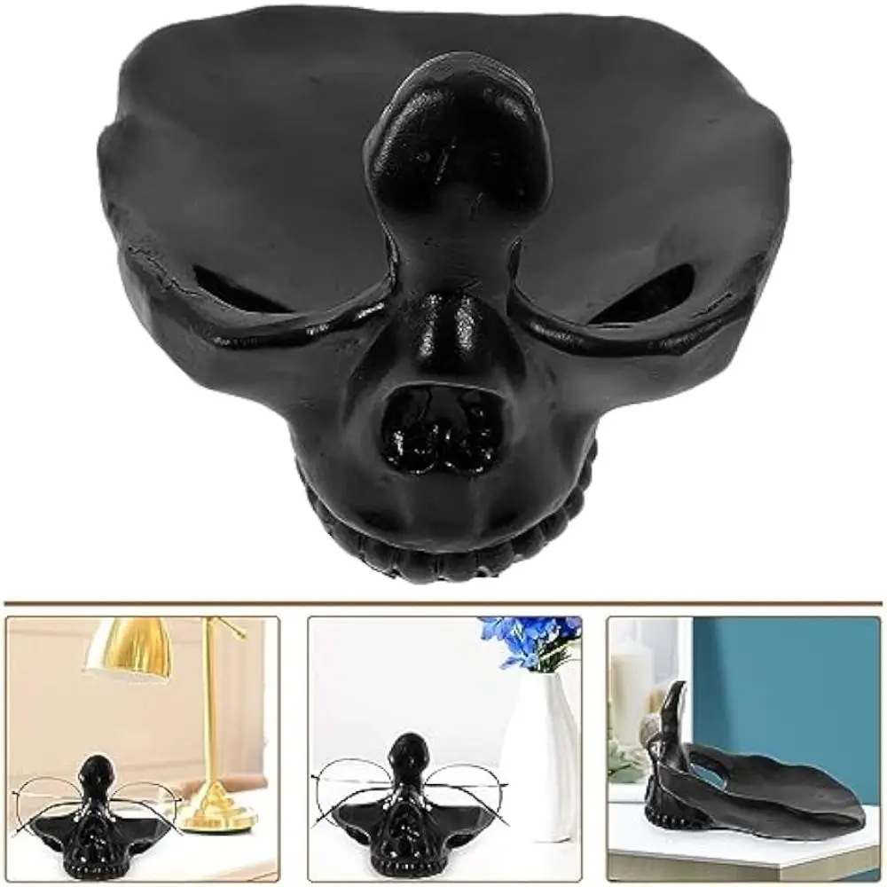 Держатель для очков в виде статуи, креативное украшение на Хэллоуин, держатель для очков в виде черепа, домашняя оправа для очков из смолы