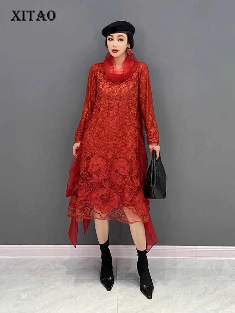 XITAO Embroidery Mesh Dress Fashion Loose Irregular Bow Splicing Hem Women Autumn Winter New Simplicity Casual Dress SMH1060
XITAO Embroidery Mesh Dress Fashion Loose Irregular Bow Splicing Hem Women Autumn Winter New Simplicity Casual Dress SMH1060