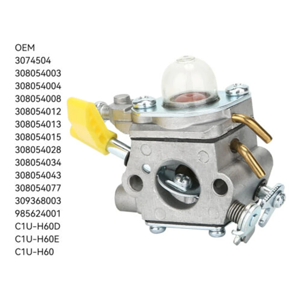 1Pc Carburettor Lawn Mower Parts Garden Tool Accessories For Homelite Ryobi 26cc 30cc Strimmer For Zama C1U-H60 #308054013
1Pc Carburettor Lawn Mower Parts Garden Tool Accessories For Homelite Ryobi 26cc 30cc Strimmer For Zama C1U-H60 #308054013