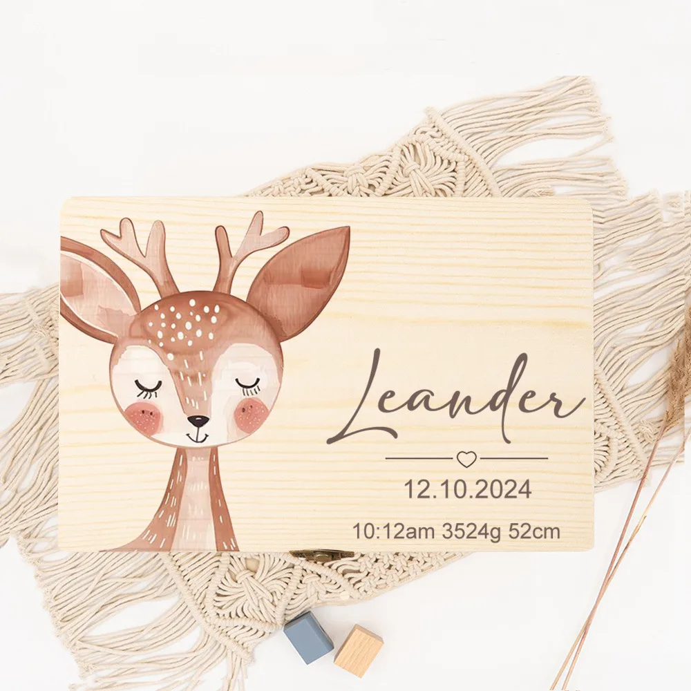 Персонализированная коробка на память, коробки на память с индивидуальным именем, деревянный чехол с радужным принтом в виде животных, детский чехол для воспоминаний, подарок на день рождения для ребенка
Персонализированная коробка на память, коробки на память с индивидуальным именем, деревянный чехол с радужным принтом в виде животных, детский чехол для воспоминаний, подарок на день рождения для ребенка