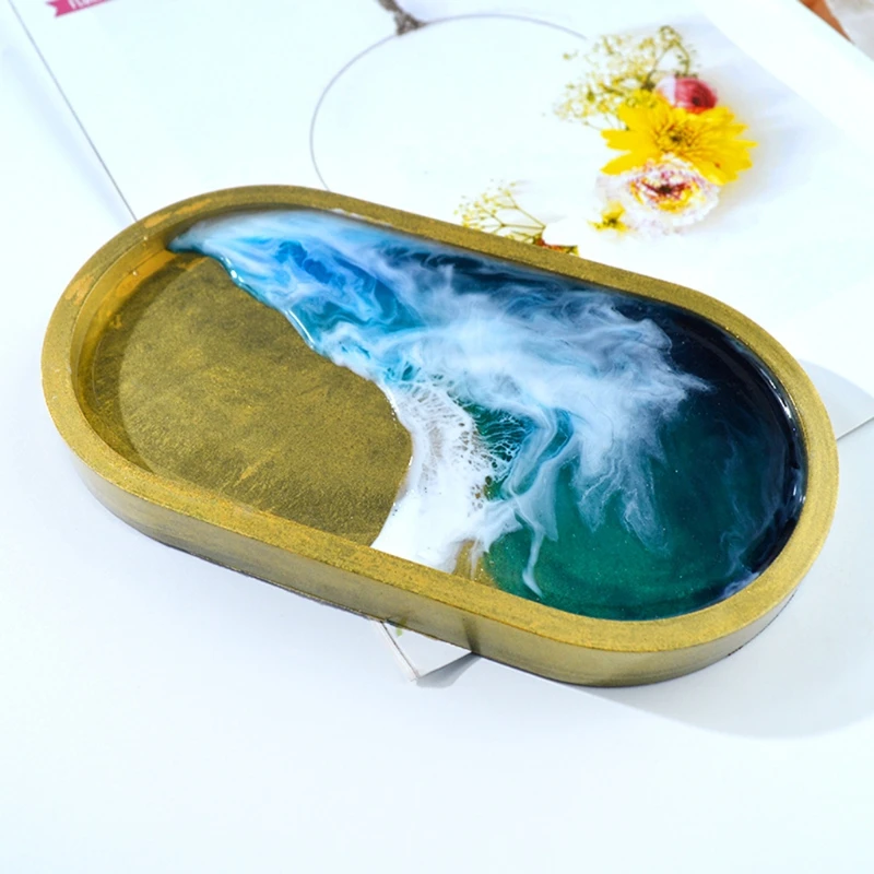 DIY Tray Resin Mold Craft Oval Tray Mold DIY Epoxy Mold Silicone Resin Mold Jewerly Plate Dish Casting Mold Craft Tools
DIY Tray Resin Mold Craft Oval Tray Mold DIY Epoxy Mold Silicone Resin Mold Jewerly Plate Dish Casting Mold Craft Tools