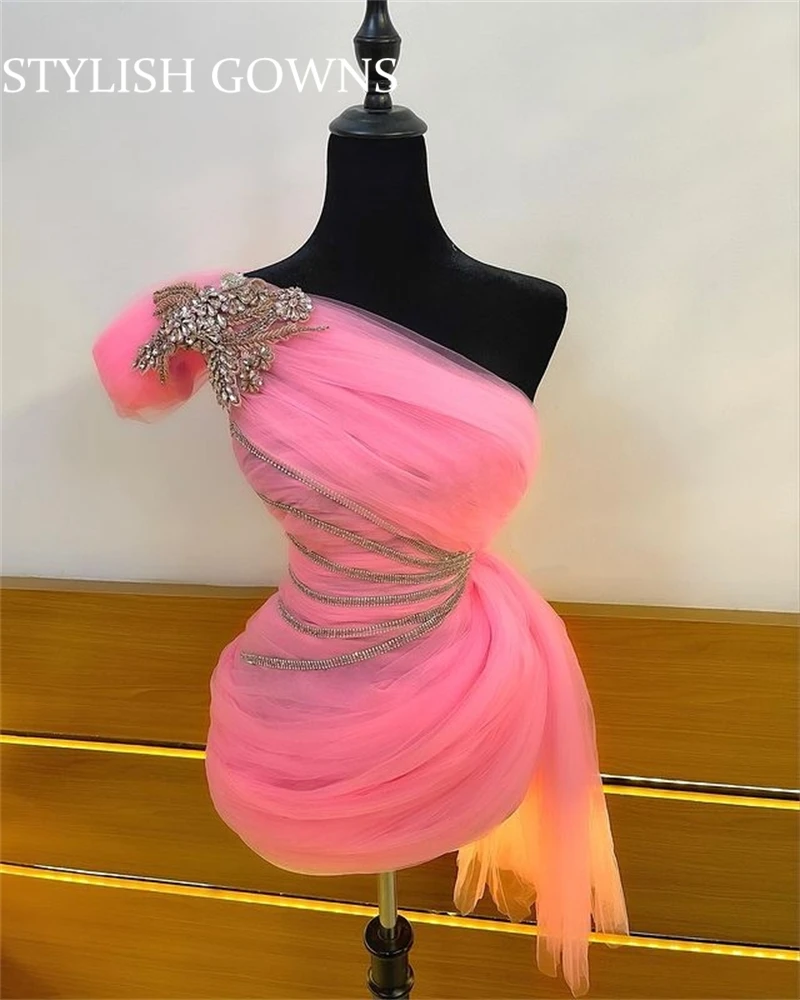 Charming Pink One Shoulder Short Prom Dresses For Black Girls 2022 Beaded Crystal Birthday Party Gown Mini Cocktail Homecoming
Charming Pink One Shoulder Short Prom Dresses For Black Girls 2022 Beaded Crystal Birthday Party Gown Mini Cocktail Homecoming