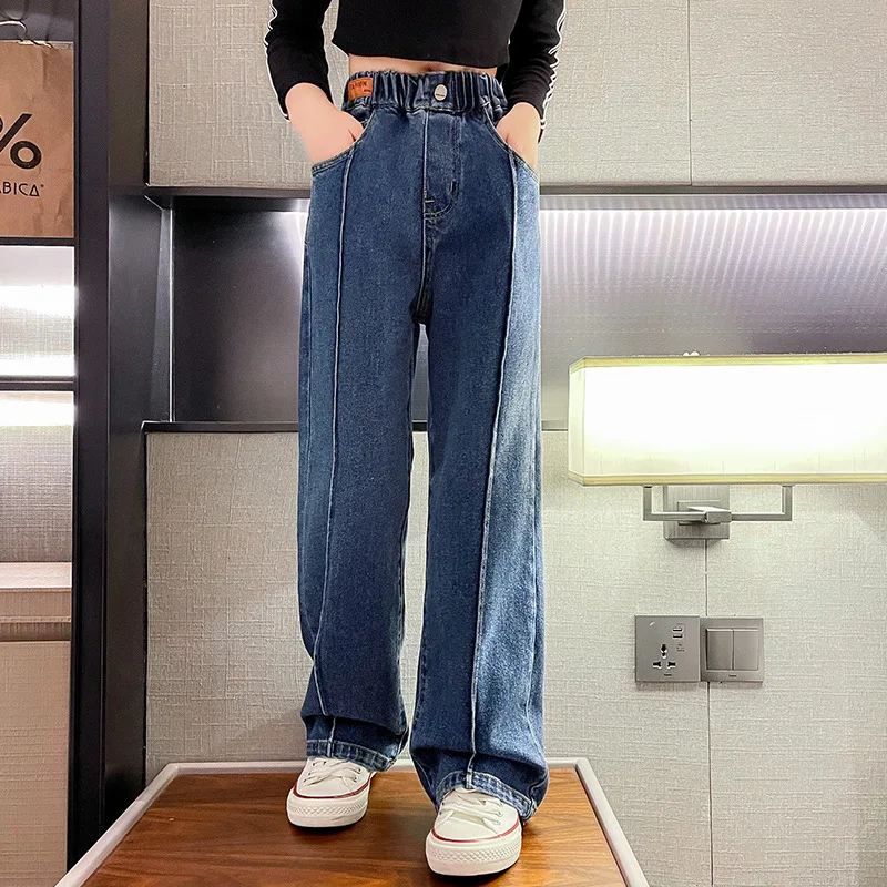 Girls Jeans Spring 2023 Cotton Wide leg trousers for Kids Casual Teens School Children Pants Elasticated Waist Girl Clothes 12 Y
Girls Jeans Spring 2023 Cotton Wide leg trousers for Kids Casual Teens School Children Pants Elasticated Waist Girl Clothes 12 Y