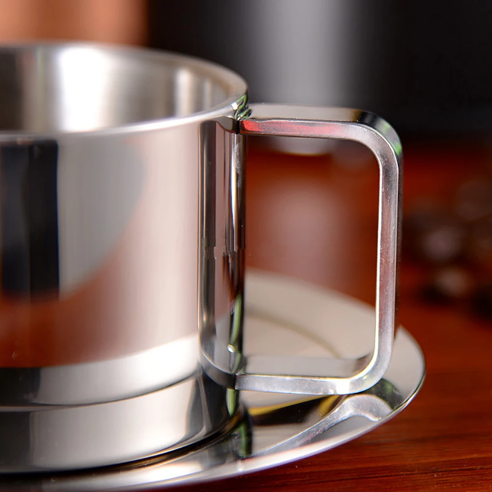 3pcs Drinks Stainless Steel Double Walled Heat Resistant Coffee Cup Set Tableware Cafe Modern With Saucer Spoon Afternoon Tea
3pcs Drinks Stainless Steel Double Walled Heat Resistant Coffee Cup Set Tableware Cafe Modern With Saucer Spoon Afternoon Tea