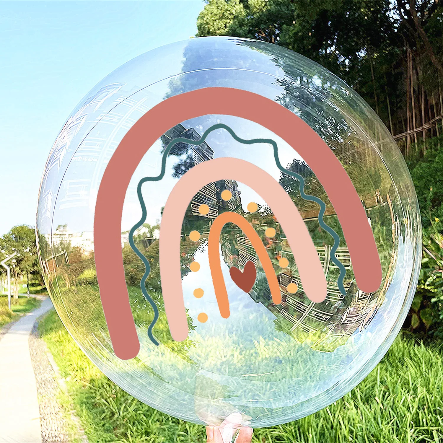 18in Rainbow Boho Bobo Balloons Pastel Stickers with Transparent Bubble Clear Balloons for Wedding Birthday Party Supplies
18in Rainbow Boho Bobo Balloons Pastel Stickers with Transparent Bubble Clear Balloons for Wedding Birthday Party Supplies
