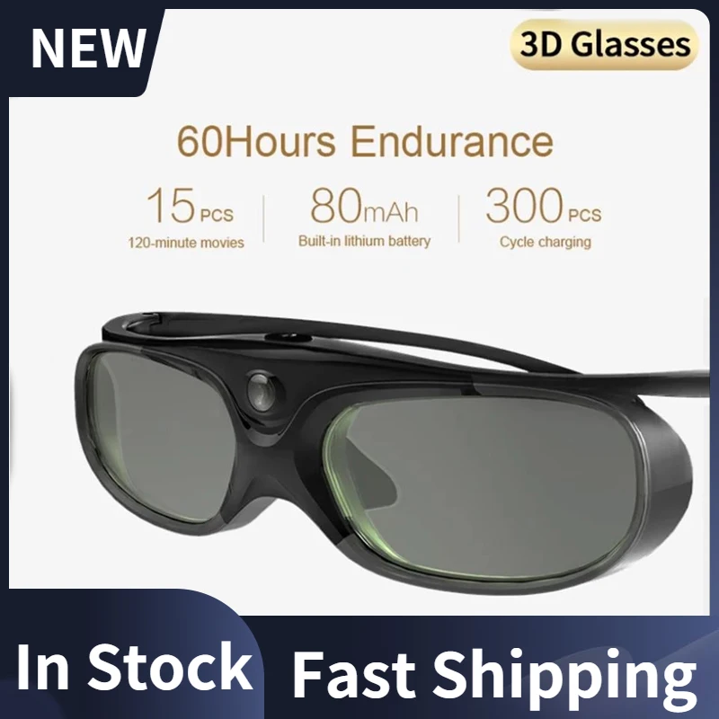 

Shutter 3D Glasses Dlp-link LCD Rechargeable Virtual Reality LCD Glass Compatible For XGIMI H2 Horizon Halo Aura