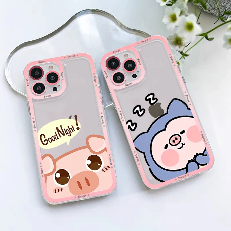 Cute Pig Cartoon Phone Case For IPhone 14 13 12 11 Pro Max Mini X Xs XR 6 7 8 Plus SE 2020 Transparent Case
Cute Pig Cartoon Phone Case For IPhone 14 13 12 11 Pro Max Mini X Xs XR 6 7 8 Plus SE 2020 Transparent Case