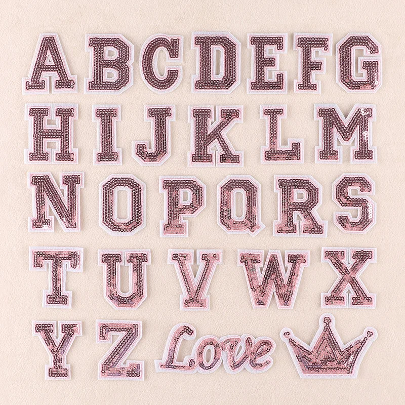 5PCS Pink Sequins Letter Patch For Clothes Alphabet Iron on Garment Accessories Embroidered Decoration Repair DIY Patches 5CM
5PCS Pink Sequins Letter Patch For Clothes Alphabet Iron on Garment Accessories Embroidered Decoration Repair DIY Patches 5CM