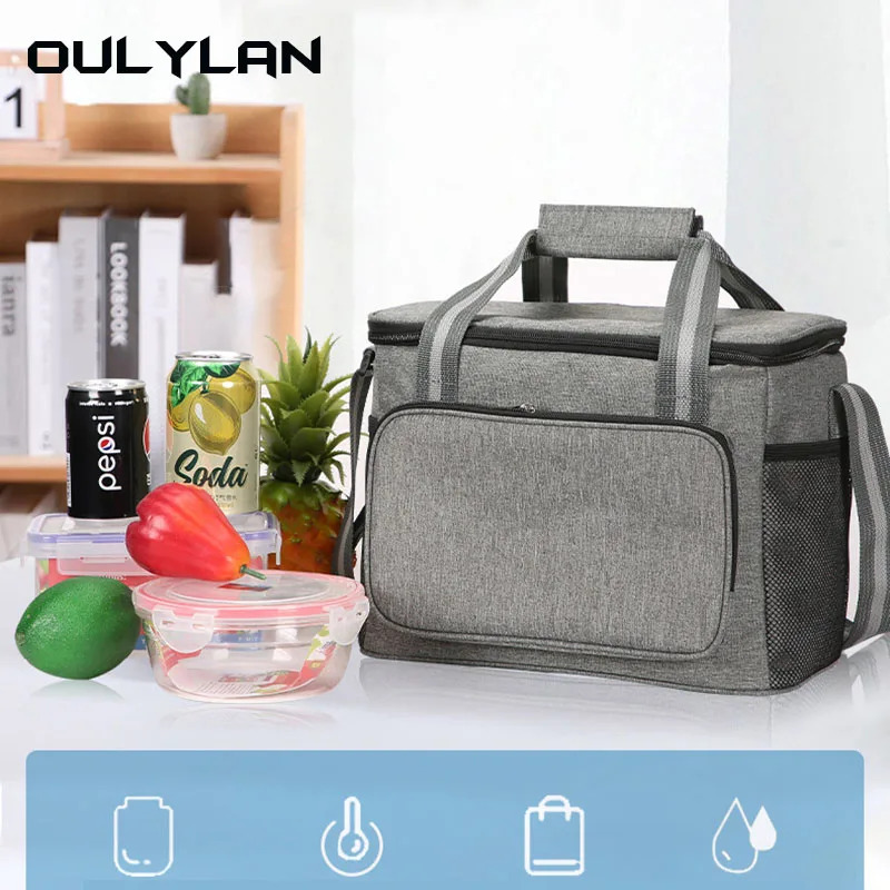 Oulylan outdoor portable insulation bag insulation picnic bag Oxford cloth leak proof bento lunch bag
Oulylan outdoor portable insulation bag insulation picnic bag Oxford cloth leak proof bento lunch bag