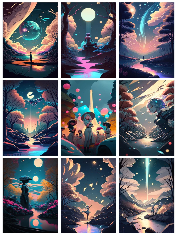 Landscape 5D Diamond Painting Moon Figure River Full Drill Mosaic Diamond Embroidery Kit DIY Rhinestone Home Art Decoration
Landscape 5D Diamond Painting Moon Figure River Full Drill Mosaic Diamond Embroidery Kit DIY Rhinestone Home Art Decoration