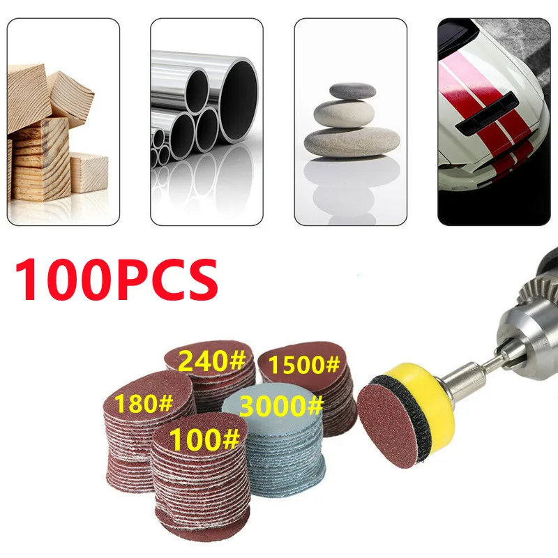 100Pcs 1Inch 25Mm Schuurschijven Pad 100#-3000# Grit Schurende Pad Kit Voor Dremel Rotary Tool Schuurpapier Accessoires Set
100Pcs 1Inch 25Mm Schuurschijven Pad 100#-3000# Grit Schurende Pad Kit Voor Dremel Rotary Tool Schuurpapier Accessoires Set