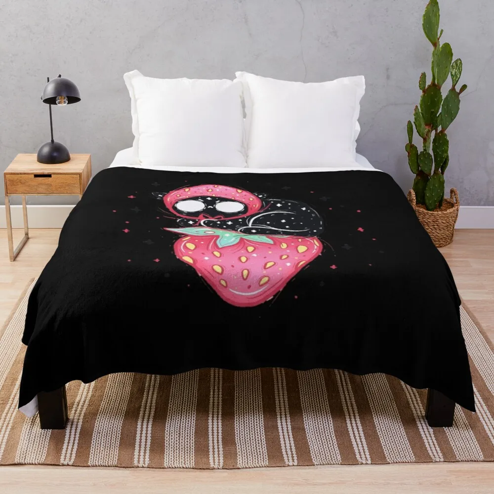 Evil strawberry kitty Throw Blanket Blanket For Baby 
Evil strawberry kitty Throw Blanket Blanket For Baby
