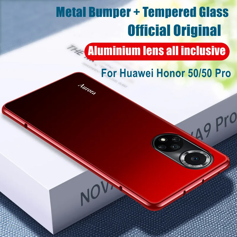 Metal Bumper Case for Huawei Honor 50 Tempered Glass Cover for Huawei Honor 50 Pro Aluminum Frame Nova 9 Pro 9 Shockproof Covers
Metal Bumper Case for Huawei Honor 50 Tempered Glass Cover for Huawei Honor 50 Pro Aluminum Frame Nova 9 Pro 9 Shockproof Covers