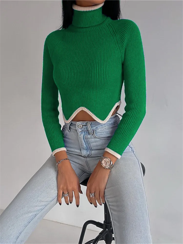 Pullover Thick Sweaters Tight Knitted Long-Sleeved Turtleneck Autumn And Winter Bottoming Shirt High-Waisted Navel Sexy Clothing
Pullover Thick Sweaters Tight Knitted Long-Sleeved Turtleneck Autumn And Winter Bottoming Shirt High-Waisted Navel Sexy Clothing