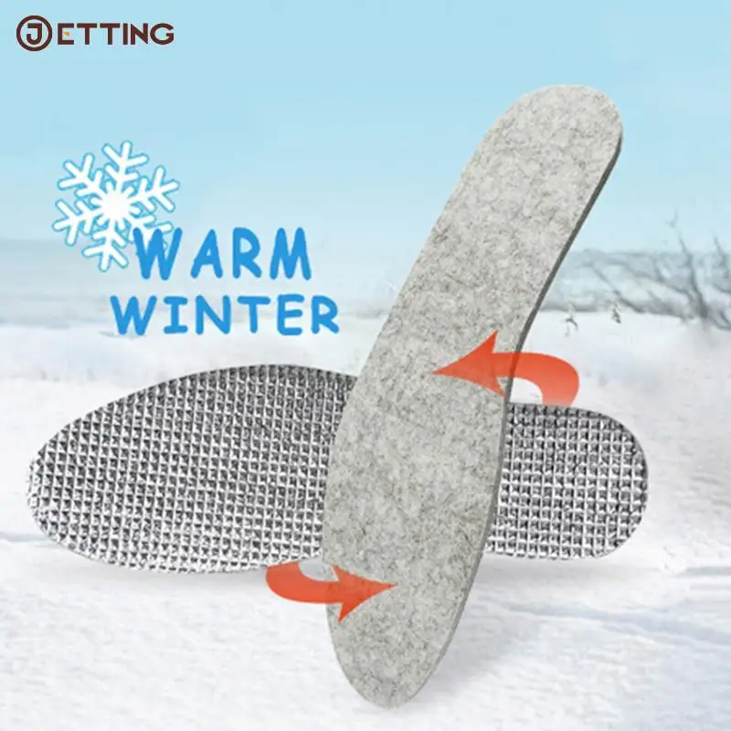 Felt Aluminum Foil Insoles For Winter Warm Comfortable Deodorant Insert For Men Women Sole Summer Cool Waterproof Wool Shoe Pads
Felt Aluminum Foil Insoles For Winter Warm Comfortable Deodorant Insert For Men Women Sole Summer Cool Waterproof Wool Shoe Pads