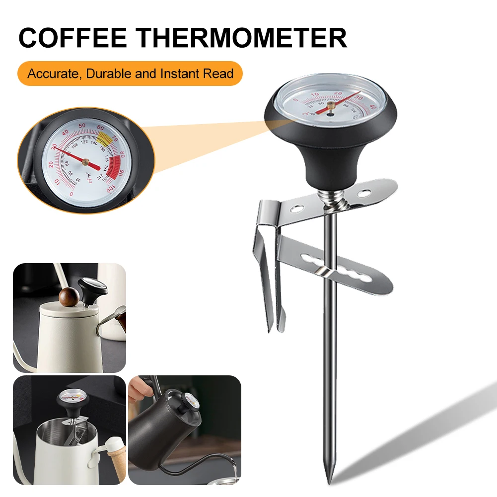 Stainless Steel Milk Frothing Thermometer Coffee Temperature Monitor 0℃~100℃/32℉~212℉ for Froth Chocolate Cappuccino Food
Stainless Steel Milk Frothing Thermometer Coffee Temperature Monitor 0℃~100℃/32℉~212℉ for Froth Chocolate Cappuccino Food