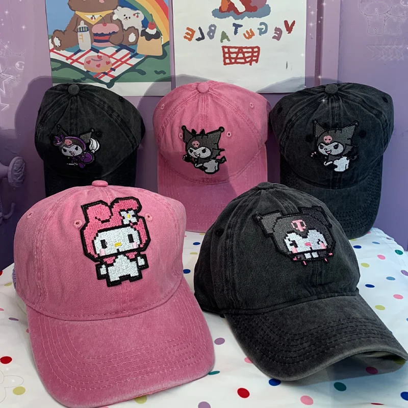 KawaiiSanrio Baseball Cap Summer Cartoon Melody Kuromi Embroidery Black Powder Old Hot Girl Y2K Student Sunscreen Cap Gifts
KawaiiSanrio Baseball Cap Summer Cartoon Melody Kuromi Embroidery Black Powder Old Hot Girl Y2K Student Sunscreen Cap Gifts