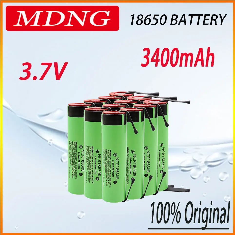 100% Original NCR18650B 3400mAh battery 3.7V Rechargeable Li-ion 3.7V 18650 battery 3400mAh+DIY Nicke
100% Original NCR18650B 3400mAh battery 3.7V Rechargeable Li-ion 3.7V 18650 battery 3400mAh+DIY Nicke