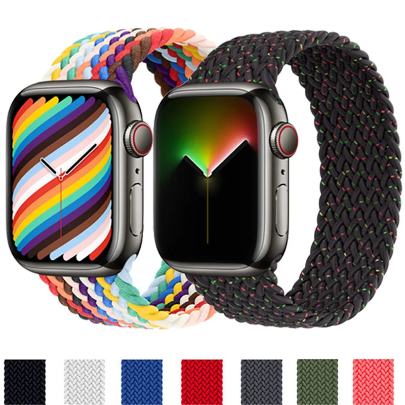 Ремешок Плетеный Соло для Apple Watch band 44 мм 40 мм 45 мм 41 мм 42 мм 38 мм, нейлоновый эластичный браслет для iWatch Series 3 4 5 SE 6 7
Ремешок Плетеный Соло для Apple Watch band 44 мм 40 мм 45 мм 41 мм 42 мм 38 мм, нейлоновый эластичный браслет для iWatch Series 3 4 5 SE 6 7