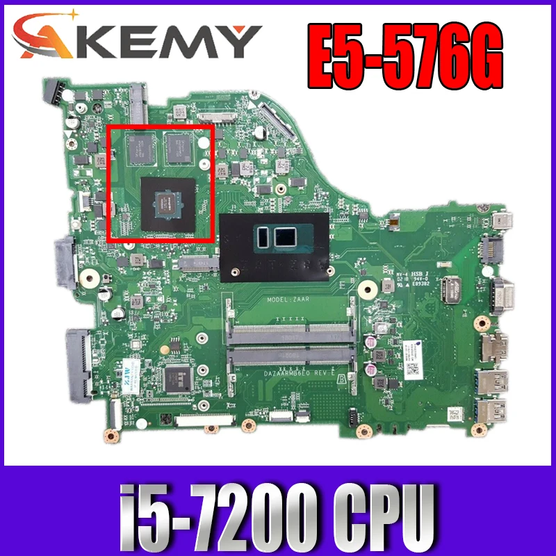 

Dazaarmb6e0 rev: e zaar I5-7200 cpu ddr3 mx130 motherboard For ACER aspire E5-576 E5-576G 100% Test Ok Mainboard