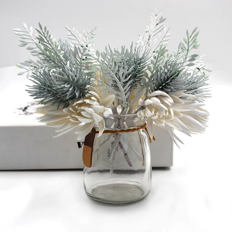 White Artificial Pine Flowers Wedding Table Ornament Plastic Silk Gray Pampas Grass 8 * 16cm Festival Party Decoration Supplies
White Artificial Pine Flowers Wedding Table Ornament Plastic Silk Gray Pampas Grass 8 * 16cm Festival Party Decoration Supplies
