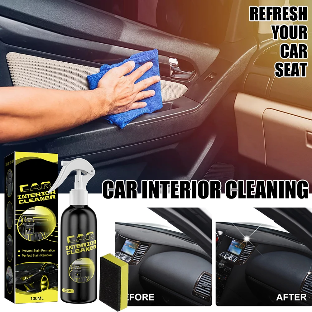 100ml Car Interior Plastic Restorer Agent Non-greasy Lasting Maintain Gloss Auto Steering Wheel Dashboard Cleaner With Sponge
100ml Car Interior Plastic Restorer Agent Non-greasy Lasting Maintain Gloss Auto Steering Wheel Dashboard Cleaner With Sponge