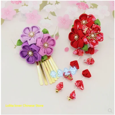 Japanese Style Sakura Crape Kanzashi Hair Ornament Wisteria Tassels Flower Red Pink Kimono Yukata Hairpin Accessory Handmade Jap
Japanese Style Sakura Crape Kanzashi Hair Ornament Wisteria Tassels Flower Red Pink Kimono Yukata Hairpin Accessory Handmade Jap