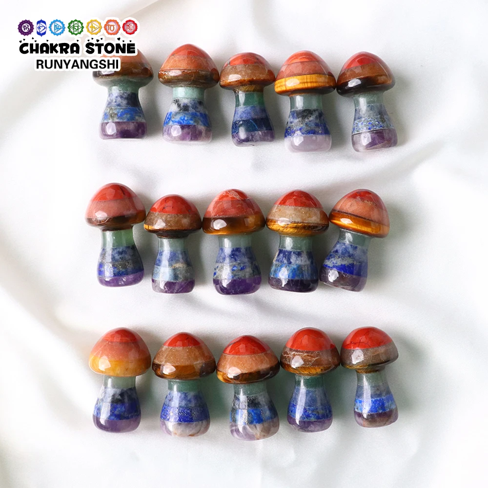 1pc Natural Seven Chakra Mushroom Figurine Healing Crystal Crafts For Reiki Balancing Home Decoration DIY Forest Landscaping
1pc Natural Seven Chakra Mushroom Figurine Healing Crystal Crafts For Reiki Balancing Home Decoration DIY Forest Landscaping
