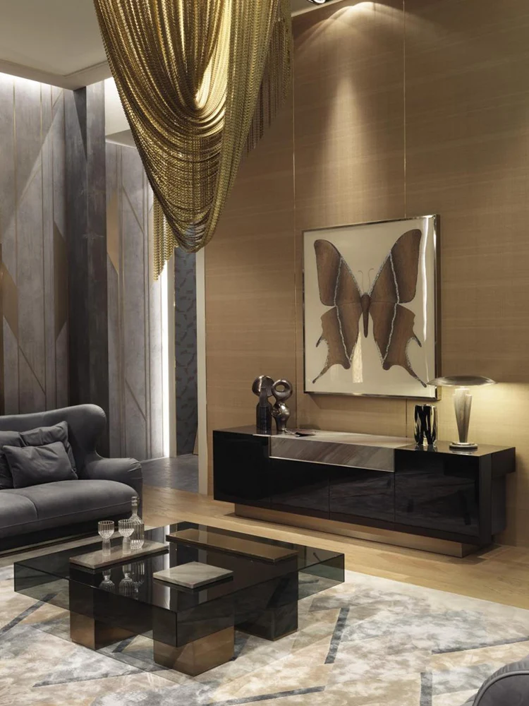 Italian light luxury TV cabinet designer post-modern floor cabinet 2.4m TV cabinet
Italian light luxury TV cabinet designer post-modern floor cabinet 2.4m TV cabinet
