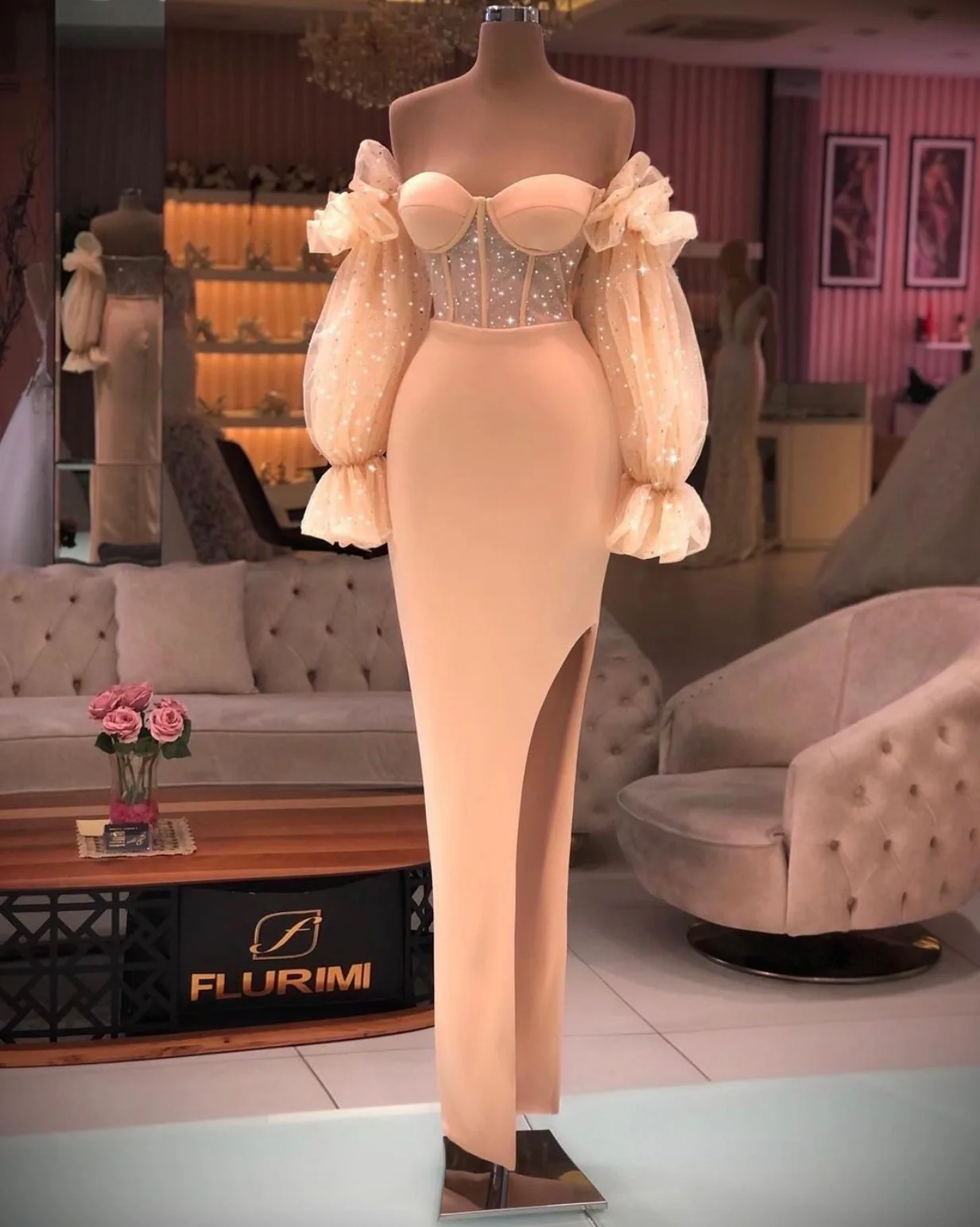 Sexy Peach Mermaid Prom Dress With Puff Sleeve 2022 Elegant Side Slit Sweetheart Evening Dresses Femme Pormal Robes De Soirée
Sexy Peach Mermaid Prom Dress With Puff Sleeve 2022 Elegant Side Slit Sweetheart Evening Dresses Femme Pormal Robes De Soirée