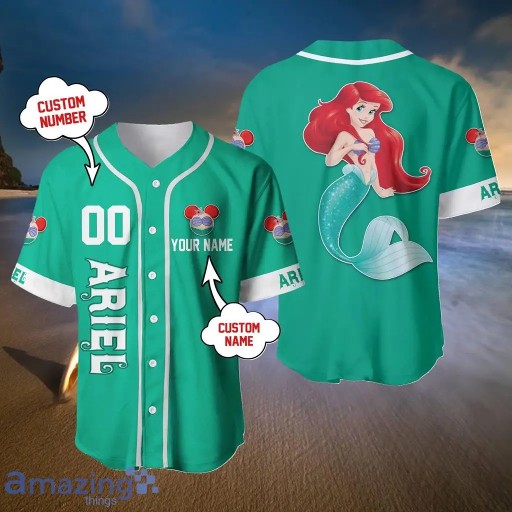 Ariel Disney Personalized Baseball Jersey Disney Cartoon Disney Baseball shirt Women's T-shirt
Ariel Disney Personalized Baseball Jersey Disney Cartoon Disney Baseball shirt Women's T-shirt