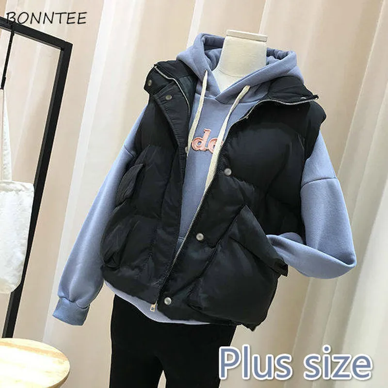 Cropped Vests Women Streetwear 4XL Chic Basic Simple Pure Slim Daily Casual Femme Sleeveless Jacket Korean Style Girls Clothing
Cropped Vests Women Streetwear 4XL Chic Basic Simple Pure Slim Daily Casual Femme Sleeveless Jacket Korean Style Girls Clothing