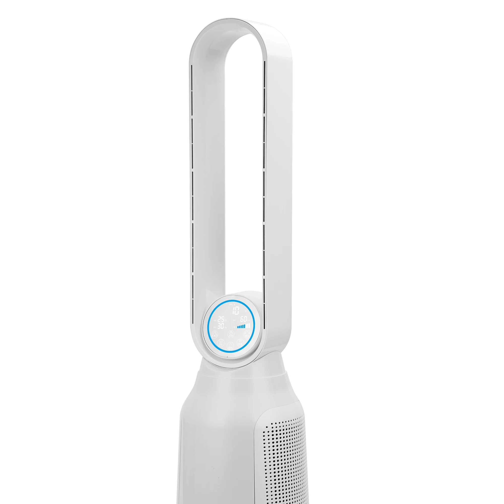 Low Noise 10 Speeds Settings 10-Hour Timing Closure Sufficient Size Bladeless Standing Tower Fan with UVC HEPA air purifier
Low Noise 10 Speeds Settings 10-Hour Timing Closure Sufficient Size Bladeless Standing Tower Fan with UVC HEPA air purifier