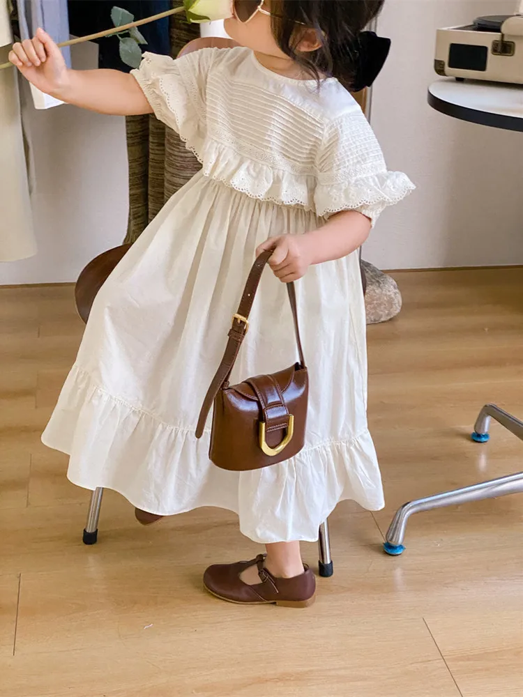 2023 Kids Girl Spring Summer Elegant Dress Baby Girls Plain A-line Brief Ruched Dresses Children Casual Vestidos Infant Frocks
2023 Kids Girl Spring Summer Elegant Dress Baby Girls Plain A-line Brief Ruched Dresses Children Casual Vestidos Infant Frocks