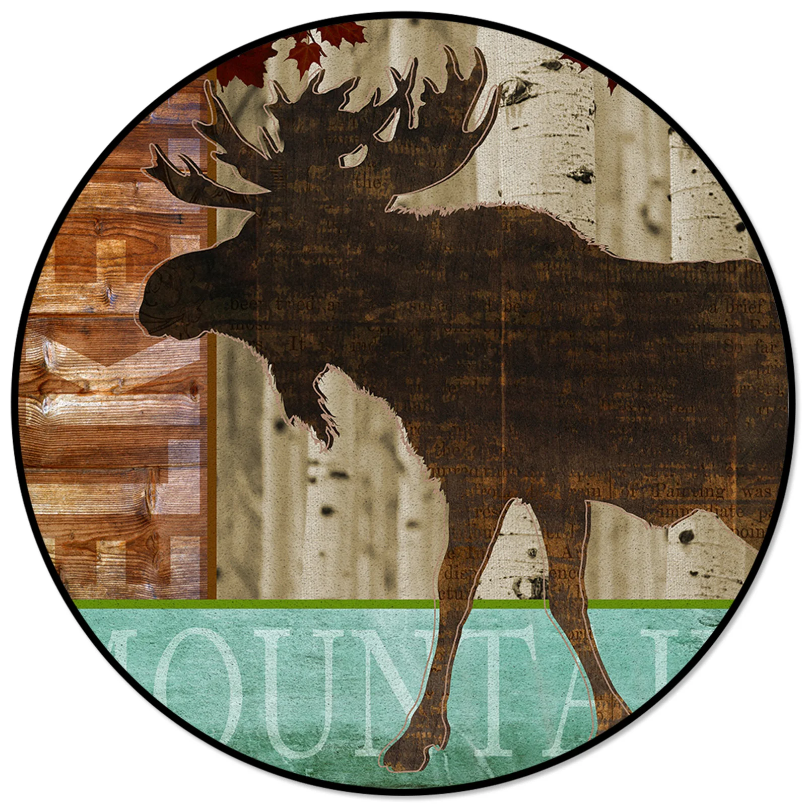 Круглый ковер в стиле ретро, украшение для спальни, гостиной, ванной комнаты, с имитацией дерева и листьев лося, коврик для улицы
Круглый ковер в стиле ретро, украшение для спальни, гостиной, ванной комнаты, с имитацией дерева и листьев лося, коврик для улицы