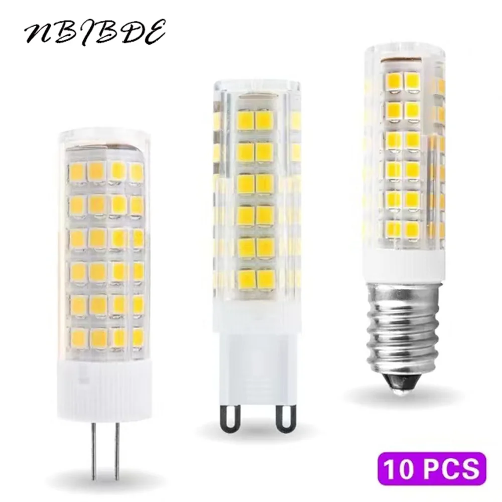 

10pcs/lot LED Bulb 3W 4W 5W 7W G4 G9 E14 LED Lamp AC 220V LED Corn Bulb SMD2835 360 Beam Angle Replace Halogen Chandelier Light