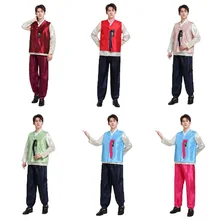 Mens Korean Traditional Ancient Costume Male Palace Wedding Hanbok Dress Dance Cosplay Outfit