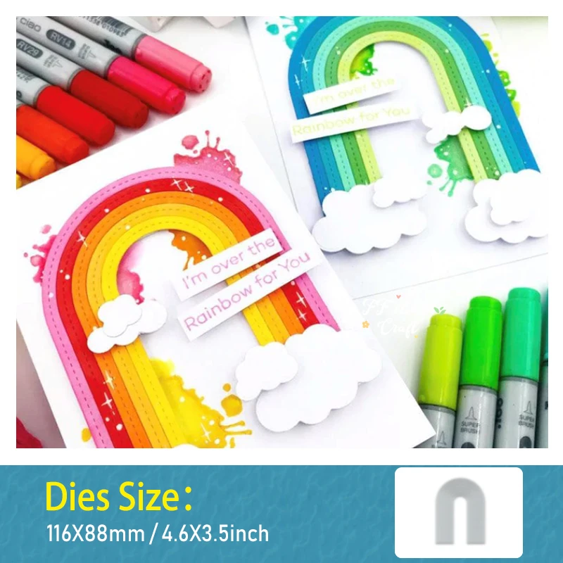 Craft Die Cut Rainbow Scrapbooking Cutting Dies Embossing DIY Decorative Greeting Card Album Cover Blade Punch Stencils
Craft Die Cut Rainbow Scrapbooking Cutting Dies Embossing DIY Decorative Greeting Card Album Cover Blade Punch Stencils