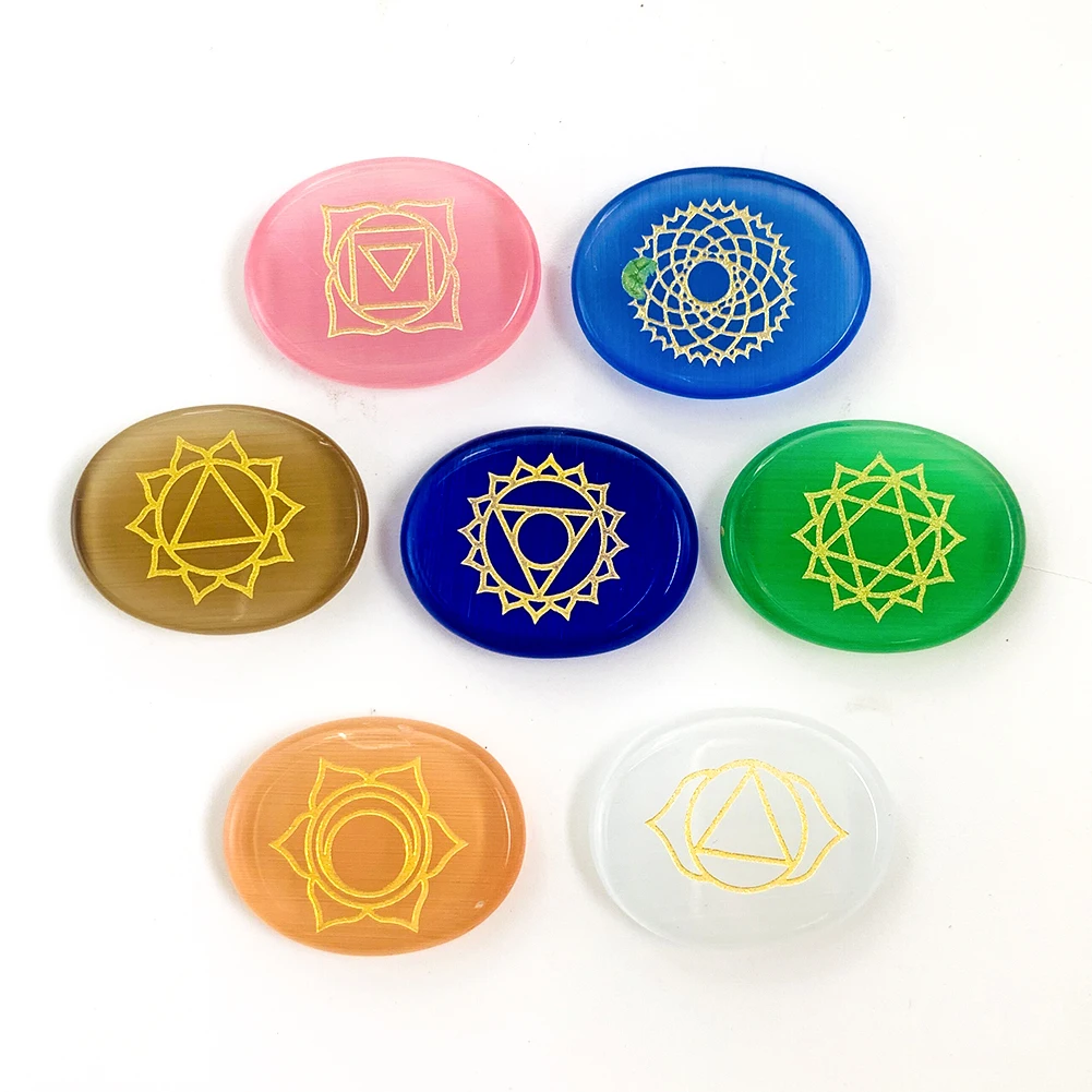 7PCS/set Chakra Stone Natural Quartz Crystal Engraved Symbols Reiki Healing Yoga Energy Meditation Tumbled Stone Collection Gift
7PCS/set Chakra Stone Natural Quartz Crystal Engraved Symbols Reiki Healing Yoga Energy Meditation Tumbled Stone Collection Gift