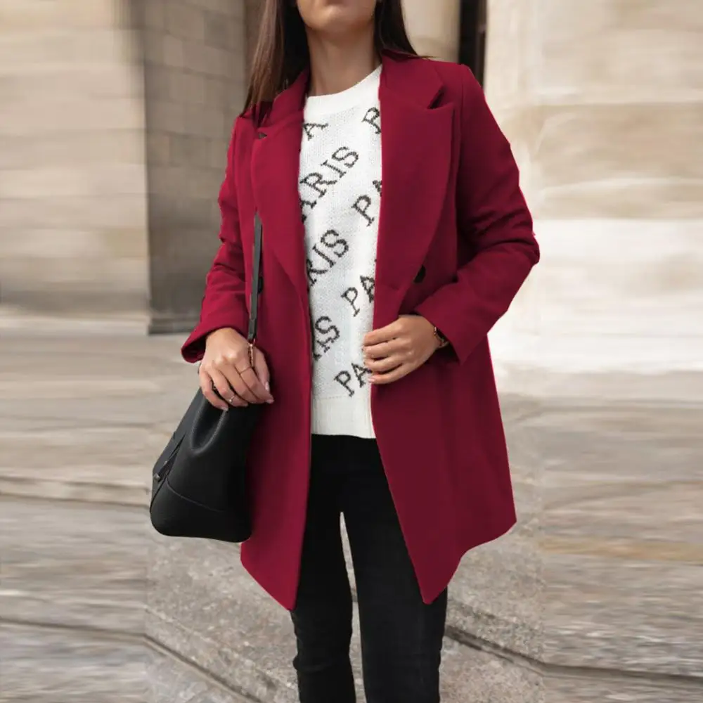 Women Autumn Winter Fashion Wide Lapel Double-line Buttons Warm Coat Outwear
Women Autumn Winter Fashion Wide Lapel Double-line Buttons Warm Coat Outwear