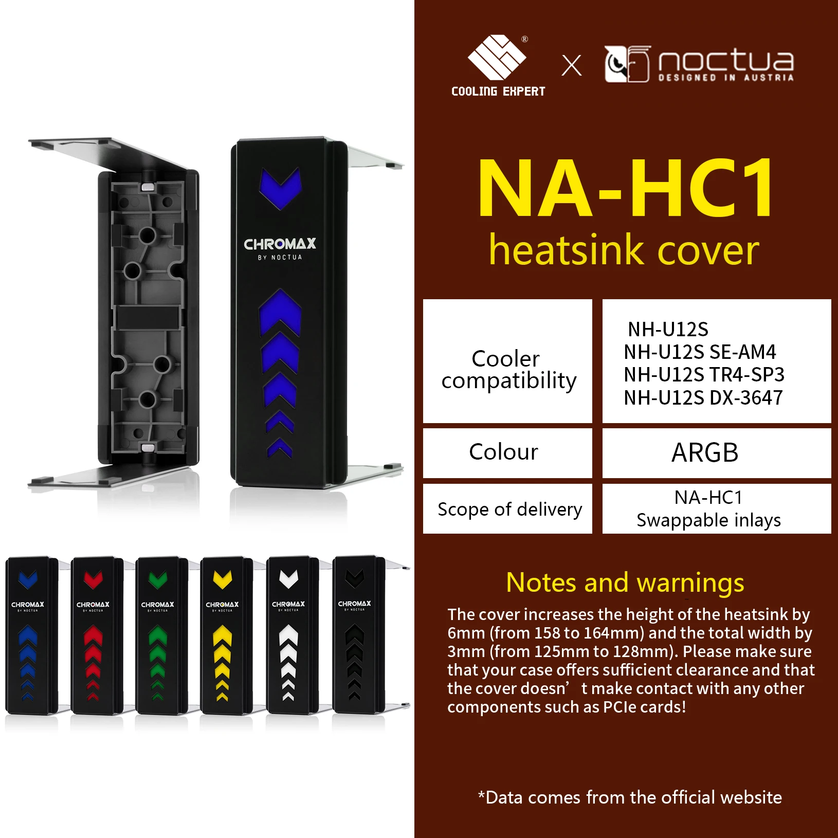 

Noctua NA-HC1 Chromax.Black.Swap Heatsink Cover For NH-U12S SE-AM4 NH-U12S DX-3647 NH-U12S NH-U12S TR4-SP3 CPU Cooler Design