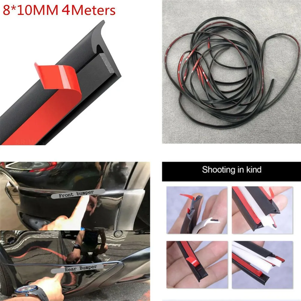 

High Quality Sealing Strip Car 8*10MM Accessories Headlight Rubber Sealed Strips Side Skirt 4 Meter T-shaped 4M Trim