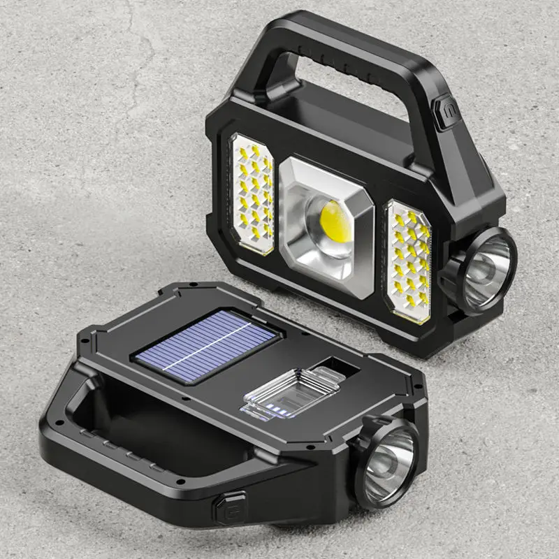 New Multifunctional Searchlight Outdoor Camping Waterproof Solar Charging Treasure Strong Light Flashlight Cob Portable Lamp
New Multifunctional Searchlight Outdoor Camping Waterproof Solar Charging Treasure Strong Light Flashlight Cob Portable Lamp