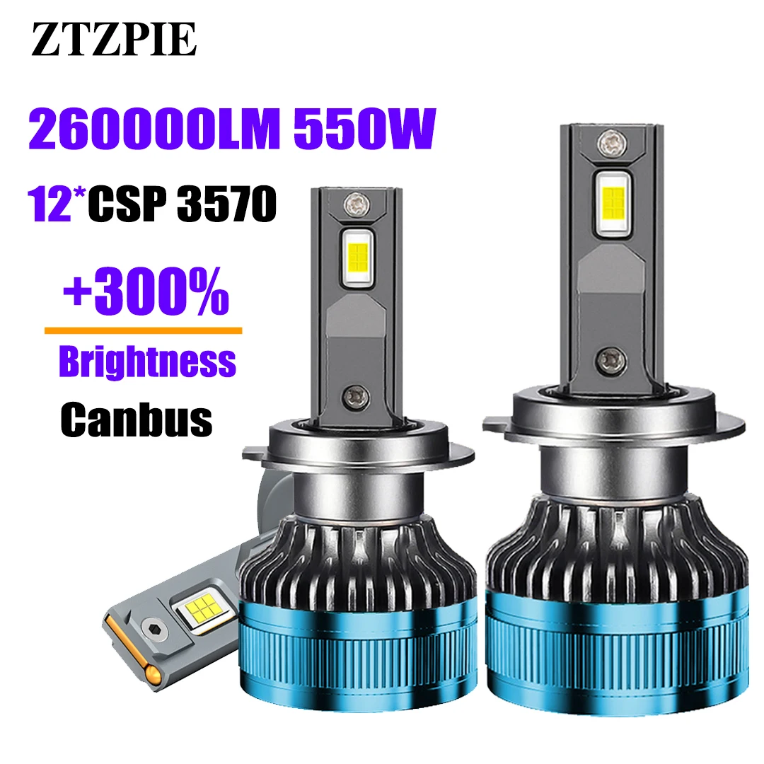 ZTZPIE CSP 3570 Car LED Headlight H7 Canbus H4 H1 H8 H11 HB3 HB4 9005 9006 9012 6000K 550W 260000LM Auto Lamp Turbo Fog Lights
ZTZPIE CSP 3570 Car LED Headlight H7 Canbus H4 H1 H8 H11 HB3 HB4 9005 9006 9012 6000K 550W 260000LM Auto Lamp Turbo Fog Lights